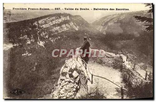 Cartes postales Frontiere Franco Suisse Vallee du Doubs Belvedere des Recretes