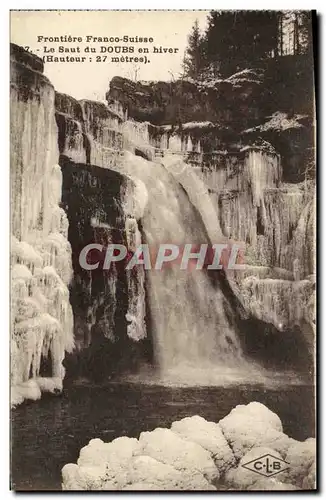 Cartes postales Saut du Doubs en hiver