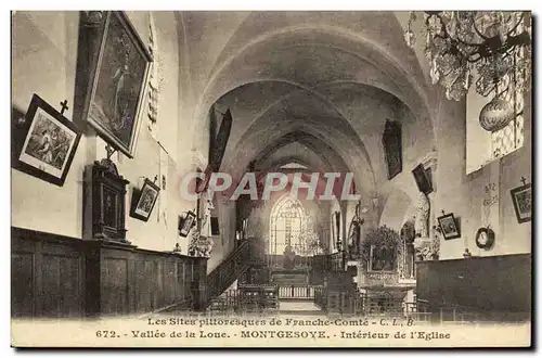 Cartes postales Valle de la Loue Montgesove Interieur de l Eglise