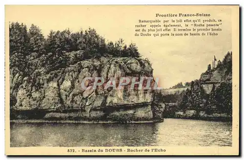 Cartes postales Bassins du Doubs Rocher de l Echo