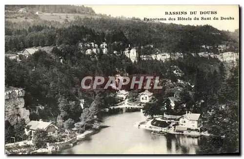 Cartes postales Bassins du Doubs Panorama des Hotels du Saut du Doubs