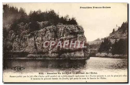 Cartes postales Bassins du Doubs Rocher de l Echo