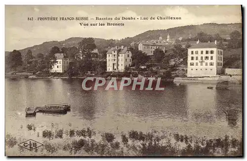 Cartes postales Frontiere Franco Suisse Bassins du Doubs Lac de Chaillexon Vue sur les Brenets