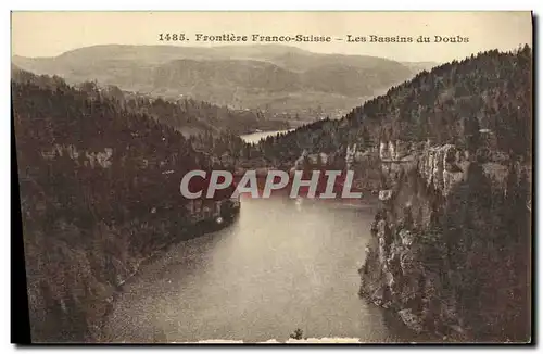 Ansichtskarte AK Frontiere Franco Suisse Les Bassins du Doubs