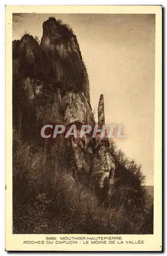 Cartes postales Mouthier Hautepierre Roches du Capucin Le Moine de la Vallee