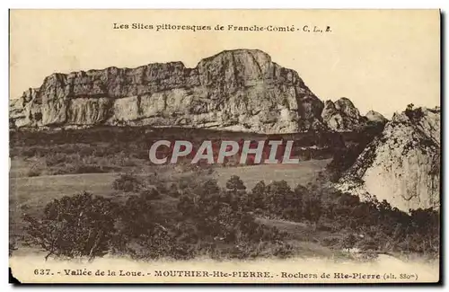 Cartes postales Vallee de la Loue Mouthier Hte Pierre Rochers de Hte Pierre