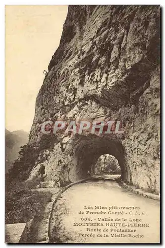 Ansichtskarte AK Vallee de la Loue Mouthier Haute Pierre Route de Pontarlier Percee de la Vieille roche