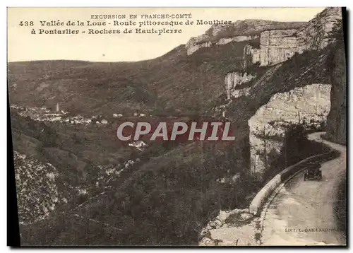 Cartes postales Vallee de la Loue Route Pittoresque de Mouthier a Pontarlier Rochers de Haute Pierre