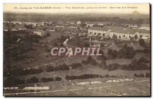 Ansichtskarte AK Camp de Valdahon Vue Generale prise en avion Arrivee des troupes Militaria