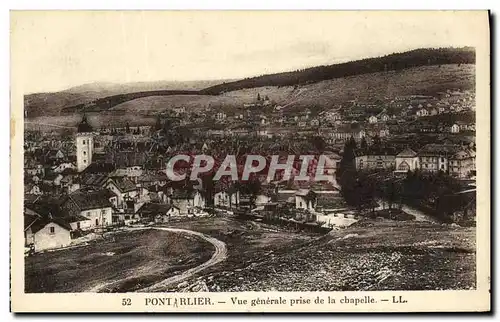 Cartes postales Pontarlier Vue generale prise de la chapelle