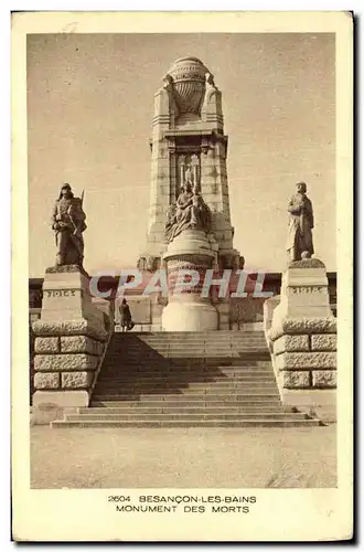 Cartes postales Besancon les Bains Monument des Morts Militaria