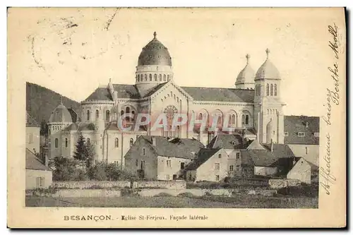 Cartes postales Besancon Eglise St Ferjeus Facade laterale