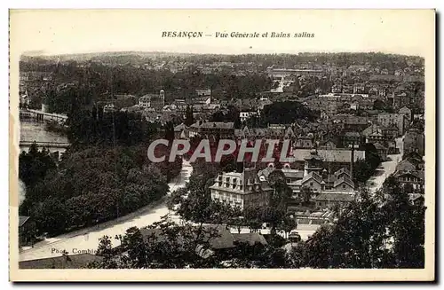 Cartes postales Besancon Vue Generale et Bains Salins