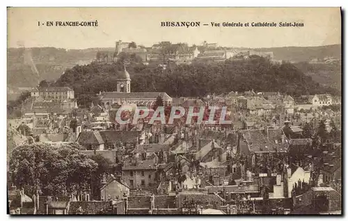 Cartes postales Besancon Vue Generale et Cathedrale Saint Jean