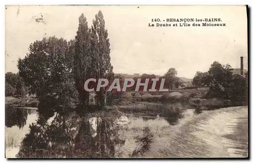 Ansichtskarte AK Besancon Les Bains Le Doubs et L lle des Moineaux