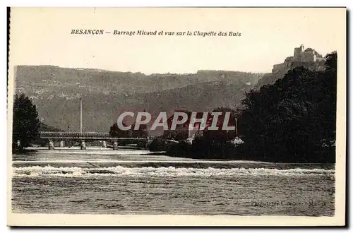 Ansichtskarte AK Besancon Barrage Mircaud et vue sur la Chapelle des Buis