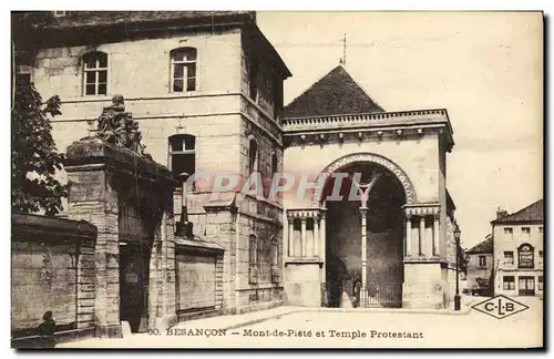 Ansichtskarte AK Besancon Monte de Piete et Temple Protestant