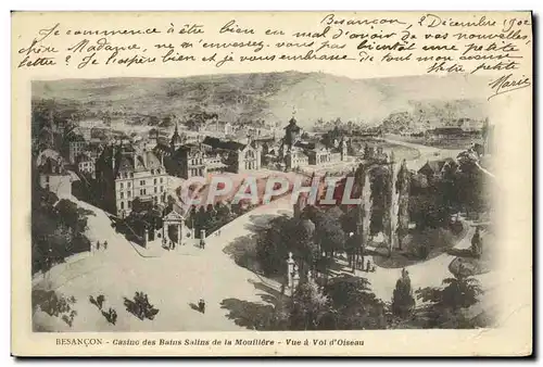 Cartes postales Besancon Casino des Bains Salins de la Mouillere Vue a Vol d Oiseau