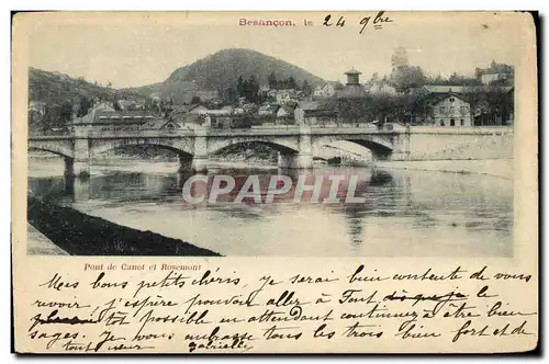 Ansichtskarte AK Besancon le Pont de Canot et Rosemont