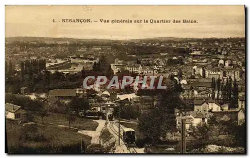 Cartes postales Besancon Vue generale sur le Quartier des Bains