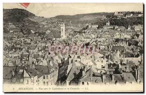 Cartes postales Besancon Vue vers la Cathedrale et la Citadelle