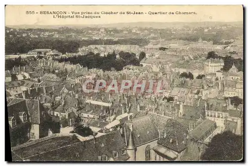 Ansichtskarte AK Besancon Vue prise du Clocher de St Jean Quartier de Charmars L Hopital St Jacques