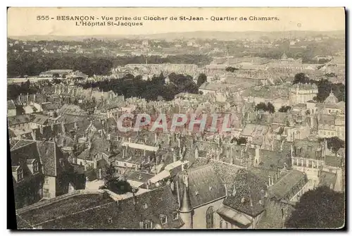 Cartes postales Besancon Vue prise du Clocher de St Jean Quartier de Charmars L Hopital St Jacques
