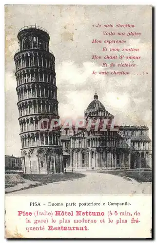 Cartes postales Pisa Duomo parte posteriore e Campanile