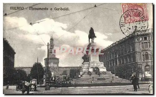 Cartes postales Milano Monumento a Garibaldi