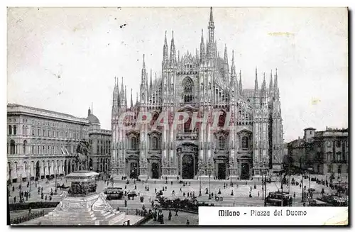 Cartes postales Milano Piazza del Duomo