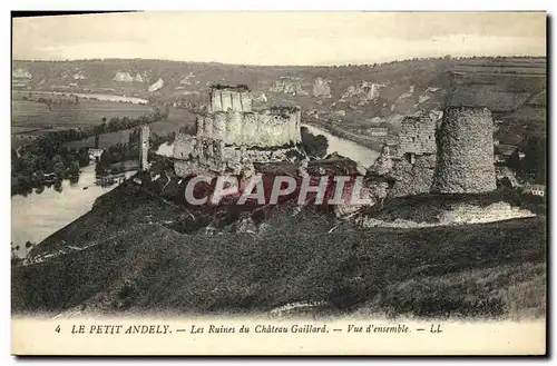 Ansichtskarte AK Le Petit Andely Les Ruines du Chateau Gaillard Vue d ensemble