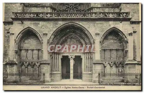 Ansichtskarte AK Grand Andely Eglise Notre Dame Portail Occidental