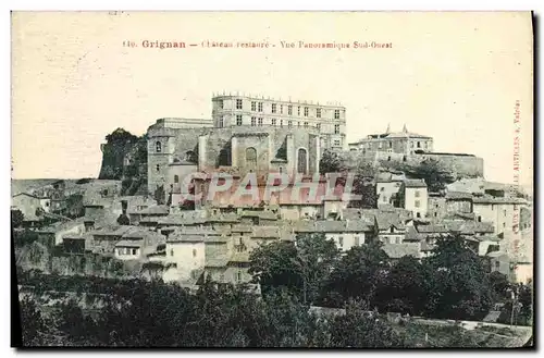 Cartes postales Grignan Chateau restaure Vue panoramique Sud Ouest