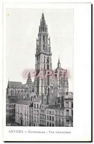 Cartes postales Anvers Cathedrale Vue d Ensemble