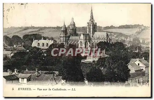 Cartes postales Evreux Vue sur la Cathedrale