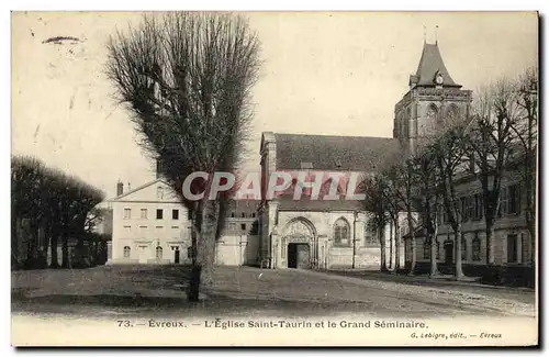 Cartes postales Evreux L Eglise Saint Taurin et le Grand Seminaire