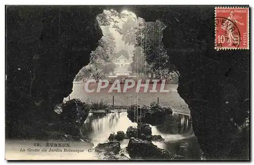 Ansichtskarte AK Evreux La Grotte du Jardin Botanique