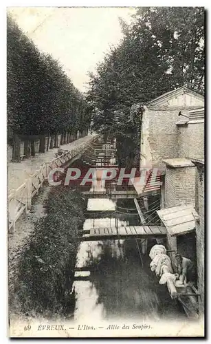 Cartes postales Evreux L Hon Allee des Soupirs Lavoir Lavandieres