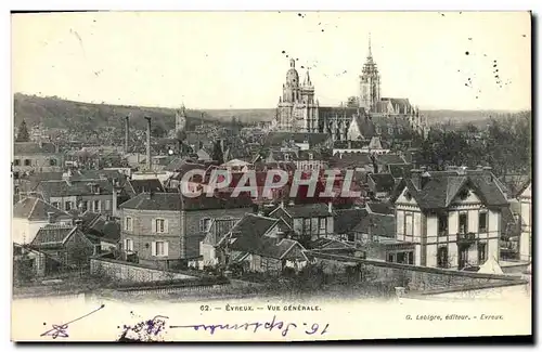 Cartes postales Evreux Vue Generale