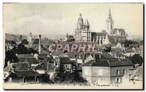 Cartes postales Evreux Vue generale