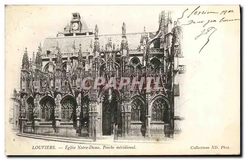 Cartes postales Louviers Eglise Notre Dame Porche meridional