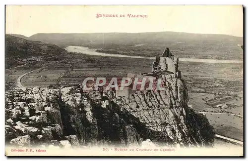 Cartes postales Ruines Du Chateau De Crussol Environs de Valence