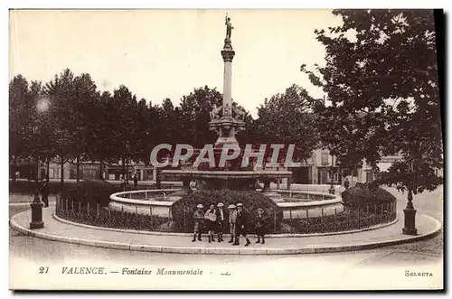 Cartes postales Valence Fontaine Monumentale Enfants