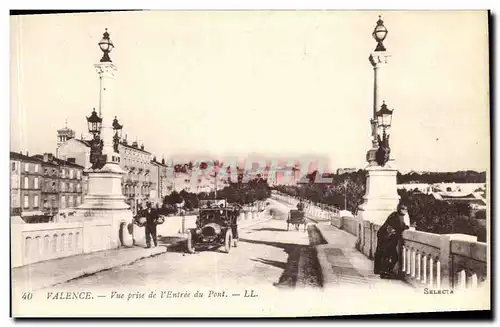 Cartes postales Valence Vue Prise de L Entree du Pont Automobile