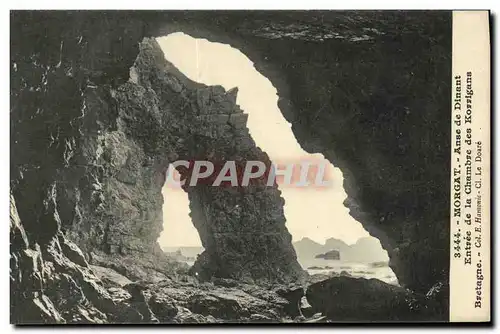 Ansichtskarte AK Morgat Anse de Dinant Entree de la chambre des Korrigans