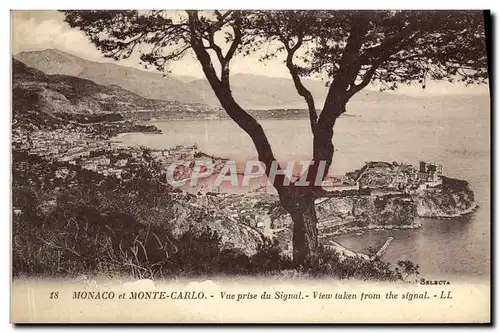 Cartes postales Monte Carlo Vue Prise du Signal