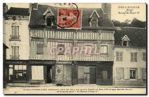 Cartes postales Ivry la Bataille Maison de Henri IV Coiffeur