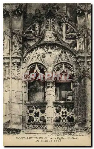 Ansichtskarte AK Pont Audemer Eglise St Ouen Detail de la Tour