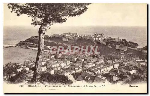 Cartes postales Monaco Panorama Sur La Condamine et le Rocher