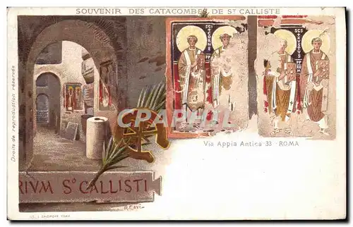 Cartes postales Via Appia Antica Roma Catacombes de St Calliste